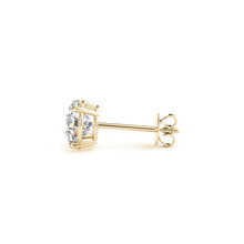 Load image into Gallery viewer, 4 cttw Certified IGI Lab Grown Round Diamond Stud Earrings 14k Yellow Gold (G/VS2)-1
