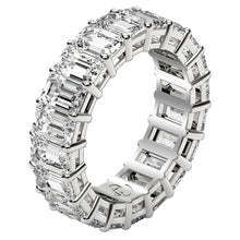 Load image into Gallery viewer, Emerald Cut Lab Grown Diamond Eternity Ring in 14k White Gold (7 cttw FG/VS2)-3