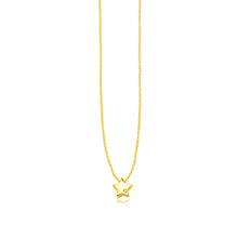Load image into Gallery viewer, 14k Yellow Gold Polished Star Necklace with Diamond