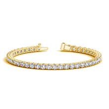 Load image into Gallery viewer, Lab Grown Round Diamond Tennis Bracelet in 14k Yellow Gold (8 cctw F/G VS2/SI1)-0