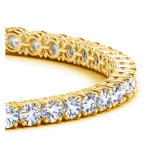 Load image into Gallery viewer, Lab Grown Round Diamond Tennis Bracelet in 14k Yellow Gold (8 cctw F/G VS2/SI1)-1