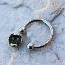 Load image into Gallery viewer, 316L Stainless Steel Turquoise Snap-In Captive Bead Ring / Septum Ring