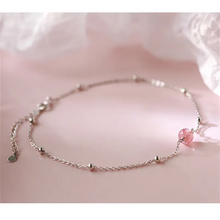 Load image into Gallery viewer, Pink Crystal Ankle Bracelet Anklet in 925 Sterling Silver