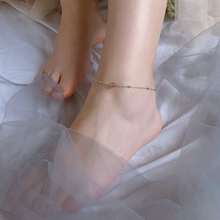 Load image into Gallery viewer, Pink Crystal Ankle Bracelet Anklet in 925 Sterling Silver