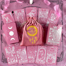 Load image into Gallery viewer, Set Pink Tarot Bag & Tarot Cloth for Tarot Cards-5