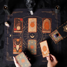 Load image into Gallery viewer, Tarot Cloth for spread Black & Gold-3