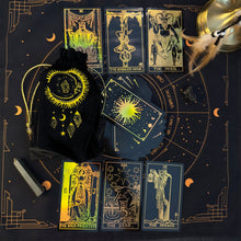 Load image into Gallery viewer, The Rider Waite Gold Sun Rainbow Foil Tarot Deck-5