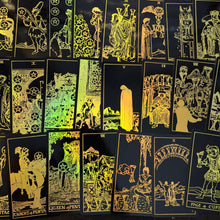 Load image into Gallery viewer, The Rider Waite Gold Sun Rainbow Foil Tarot Deck-17