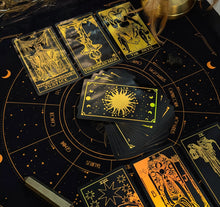 Load image into Gallery viewer, The Rider Waite Gold Sun Rainbow Foil Tarot Deck-14