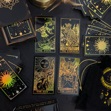 Load image into Gallery viewer, The Rider Waite Gold Sun Rainbow Foil Tarot Deck-4