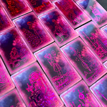 Load image into Gallery viewer, the Rider Waite Purple Neon Foil Tarot Deck Pink Set-7