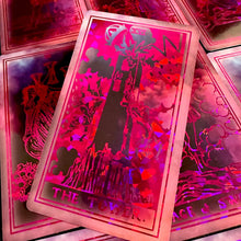 Load image into Gallery viewer, the Rider Waite Purple Neon Foil Tarot Deck Pink Set-5