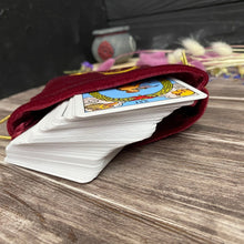 Load image into Gallery viewer, Velvet Tarot Bag Red & Gold-2