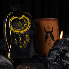 Load image into Gallery viewer, Velvet Tarot Cards Bag Black&Gold-6