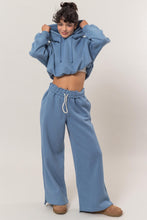 Load image into Gallery viewer, HYFVE Bubble Hem Cropped Hoodie

