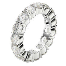 Load image into Gallery viewer, Round Cut Lab Grown Diamond Eternity Ring in 14k White Gold (5 cttw FG/VS2)-3
