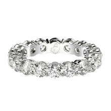 Load image into Gallery viewer, Round Cut Lab Grown Diamond Eternity Ring in 14k White Gold (2 cttw FG/VS2)-1
