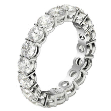 Load image into Gallery viewer, Round Cut Lab Grown Diamond Eternity Ring in 14k White Gold (2 cttw FG/VS2)-3
