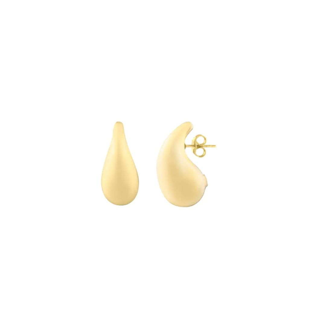 14k Yellow Gold Raindrop Studs-0