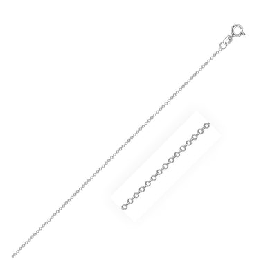 10k White Gold Cable Link Chain (0.50 mm)-0