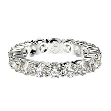 Load image into Gallery viewer, Round Cut Lab Grown Diamond Eternity Ring in 14k White Gold (2 cttw FG/VS2)-1
