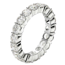 Load image into Gallery viewer, Round Cut Lab Grown Diamond Eternity Ring in 14k White Gold (2 cttw FG/VS2)-3
