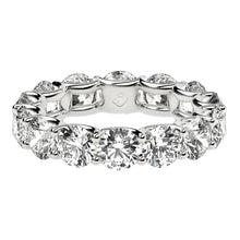 Load image into Gallery viewer, Round Cut Lab Grown Diamond Eternity Ring in 14k White Gold (6 cttw FG/VS2)-1
