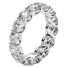 Load image into Gallery viewer, Round Cut Lab Grown Diamond Eternity Ring in 14k White Gold (6 cttw FG/VS2)-3
