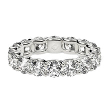 Load image into Gallery viewer, Round Cut Lab Grown Diamond Eternity Ring in 14k White Gold (4 cttw FG/VS2)-1
