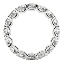 Load image into Gallery viewer, Round Cut Lab Grown Diamond Eternity Ring in 14k White Gold (4 cttw FG/VS2)-2
