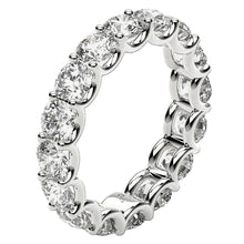 Load image into Gallery viewer, Round Cut Lab Grown Diamond Eternity Ring in 14k White Gold (4 cttw FG/VS2)-3
