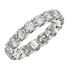 Load image into Gallery viewer, Round Cut Lab Grown Diamond Eternity Ring in 14k White Gold (3 cttw FG/VS2)-0
