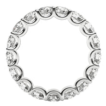 Load image into Gallery viewer, Round Cut Lab Grown Diamond Eternity Ring in 14k White Gold (3 cttw FG/VS2)-2
