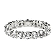 Load image into Gallery viewer, Round Cut Lab Grown Diamond Eternity Ring in 14k White Gold (2 cttw FG/VS2)-1
