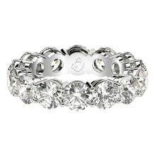 Load image into Gallery viewer, Round Cut Lab Grown Diamond Eternity Ring in 14k White Gold (6 cttw FG/VS2)-1
