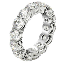 Load image into Gallery viewer, Round Cut Lab Grown Diamond Eternity Ring in 14k White Gold (6 cttw FG/VS2)-3
