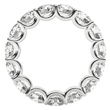 Load image into Gallery viewer, Round Cut Lab Grown Diamond Eternity Ring in 14k White Gold (5 cttw FG/VS2)-2
