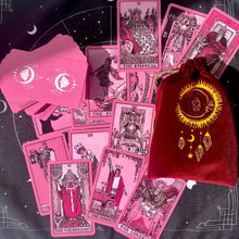 Load image into Gallery viewer, Tarot Deck Pink Vintage Plastic Tarot cards with Guidebook Beginner Future Telling Divination Oracle Tarot Gift Set Craft Cardboard 78 cards-4
