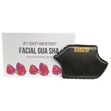 Load image into Gallery viewer, Black Obsidian Gua Sha Face Tool

