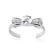 Load image into Gallery viewer, 925 Sterling Silver Bow Tie Toe Ring - TRV001
