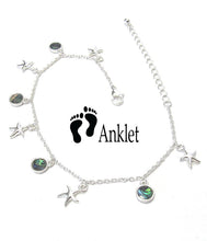 Load image into Gallery viewer, Abalone Charms Starfish Anklet Ankle Bracelet
