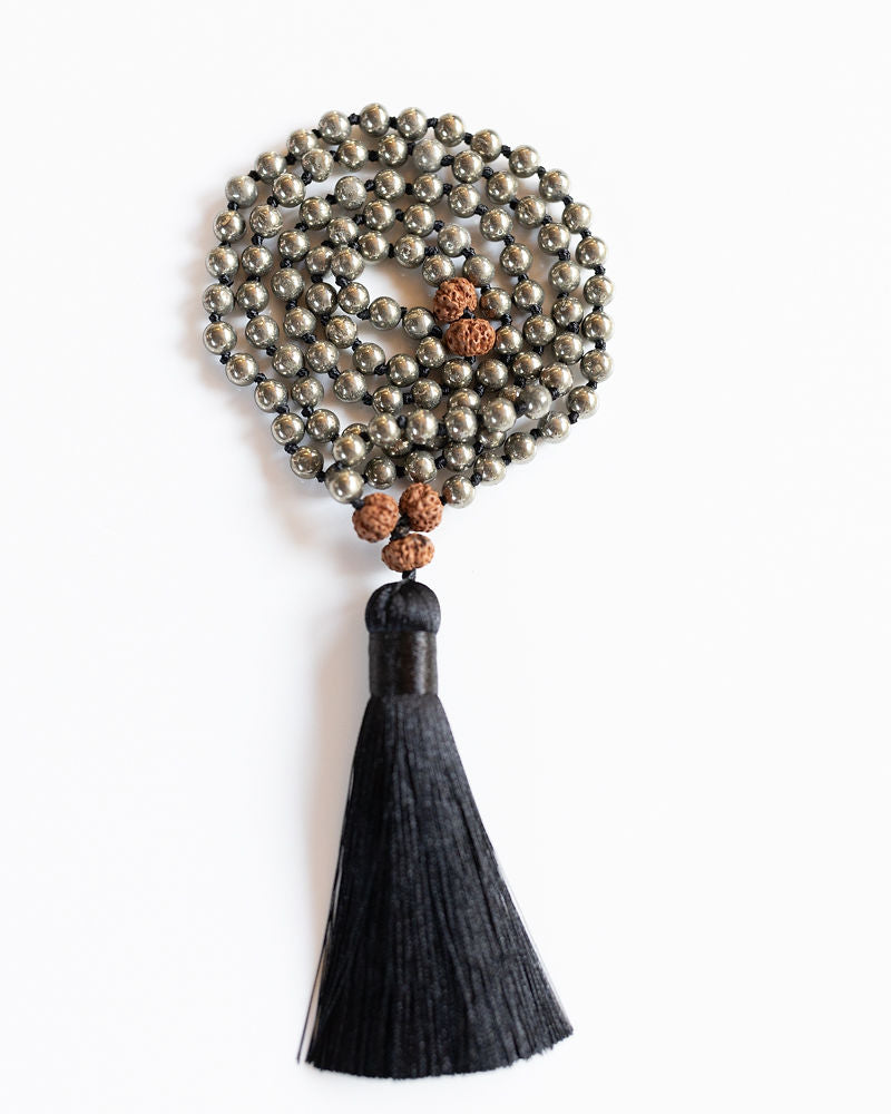 Pyrite Shield Mala