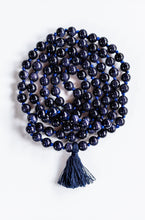 Load image into Gallery viewer, Blue Sandstone Short Tassel Mala
