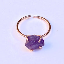 Load image into Gallery viewer, Raw Amethyst Crystal Magic Stacking Ring
