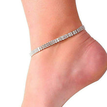 Load image into Gallery viewer, Rhinestone Double Row Stretch Anklet
