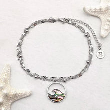 Load image into Gallery viewer, Abalone Wave Circle Anklet Ankle Bracelet
