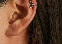 Load image into Gallery viewer, Sterling Silver Dragonfly Ear Cuff
