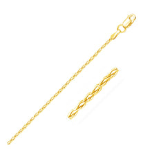 Load image into Gallery viewer, 14k Yellow Gold Round Wheat Chain 1.5mm
