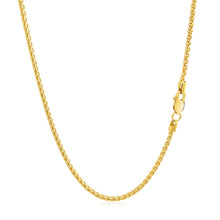 Load image into Gallery viewer, 14k Yellow Gold Round Wheat Chain 1.5mm
