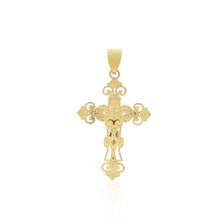 Load image into Gallery viewer, 14k Two Tone Gold Cross Pendant
